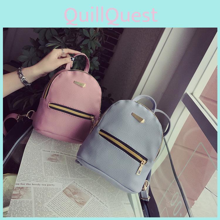 Stylish Women's Mini Backpack Pu Leather Shoulder Bag For School And Travel Use