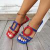 Fashion Women Flat Slippers Summer New Outdoor Shoes Non-slip Casual Slippers Women Plus Size Fashion Luxury Sandals Home Slides Women