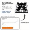 Metal Raccoon Wall Art Custom Nameplate Modern Home Decor Sturdy Easy Mount