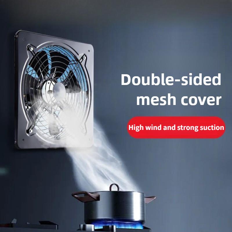 Powerful Industrial Iron Exhaust Fan Household Efficient Ventilation And Smoke Removal Device Kitchen Range Hood