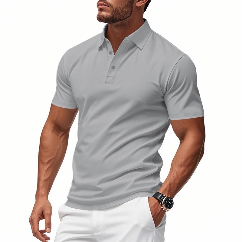 DICIFY Men's Fashion Casual Summer Spring Short Sleeve POLO Neck Blouses & Shirts