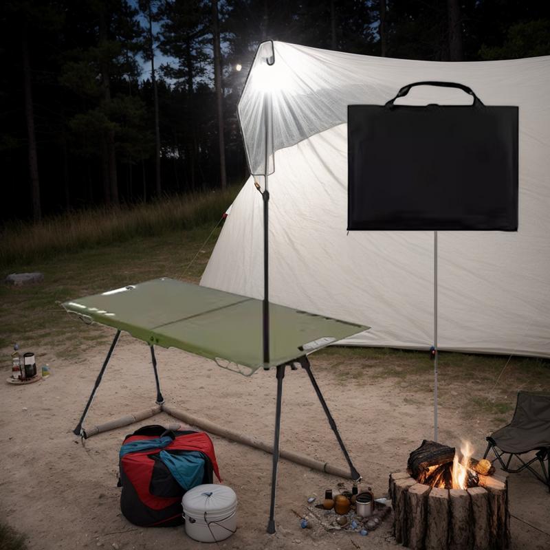 Folding Camping Table Folding Grill Board Portable Height Adjustable Picnic Table With Light Holder For RV Tailgating Garden