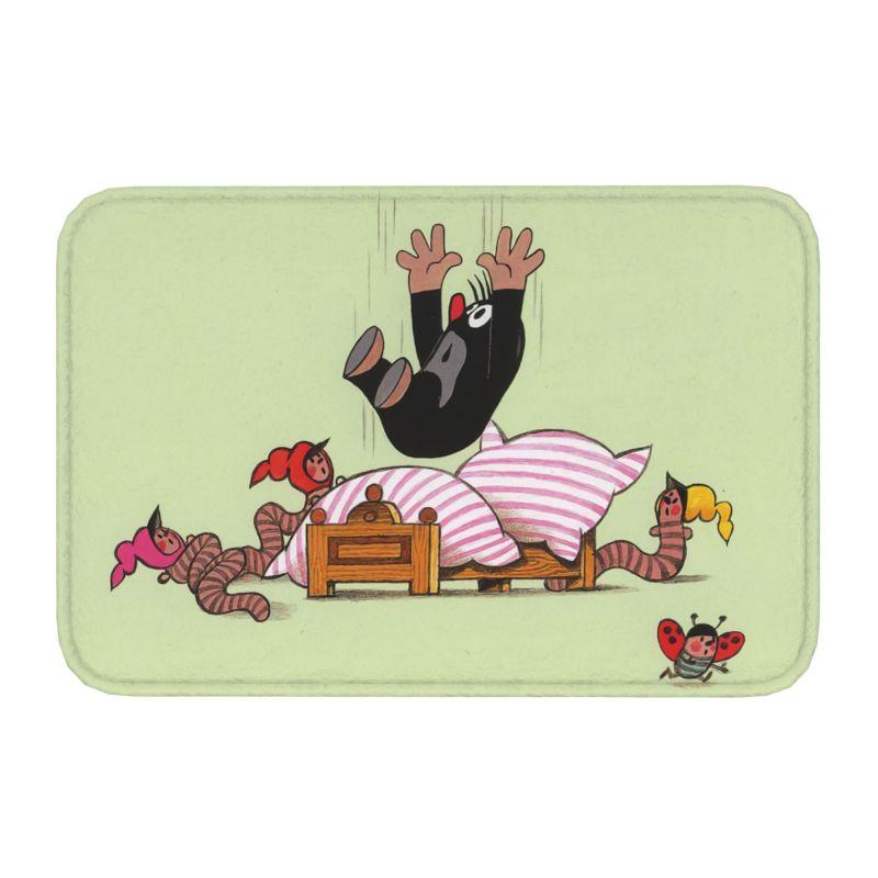 Kawaii Mol Krtek Voordeurmat Antislip Buiten Absorbente Leuke Kleine Maulwurf Deurmat Keuken Balkon Entree Kleed Tapijt 40cmx60cm