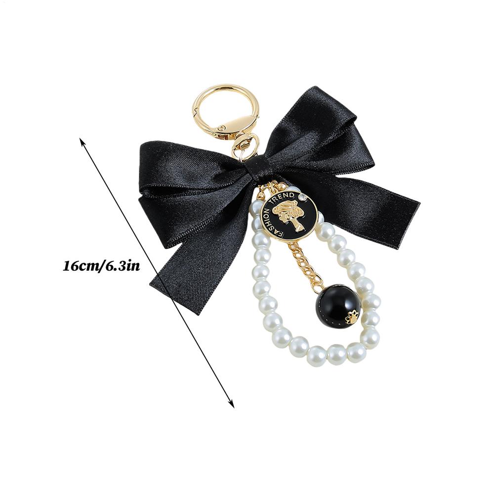 Bow Purse Charm Fashion Decoration Pendant Pearl Chain Women s Car Pendant Statement For Women Men Girls Boys Purse Wallet чёрный
