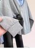 2025 Early Autumn Korean Style Grey Two-Piece Hoodie Jacket for Women, Loose Fit with Polo Collar