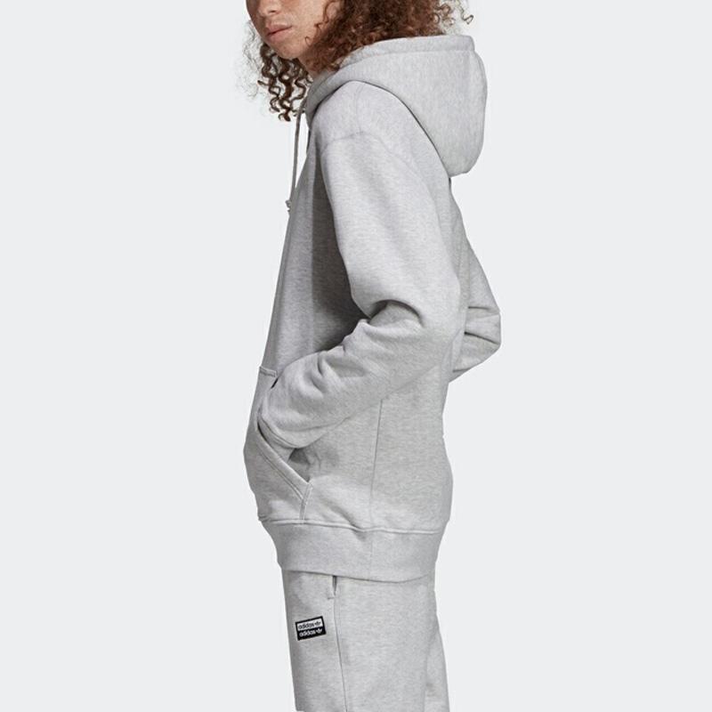 Adidas Originals Casual Solid Color Hoodie Men Hoodies Gray EJ7423