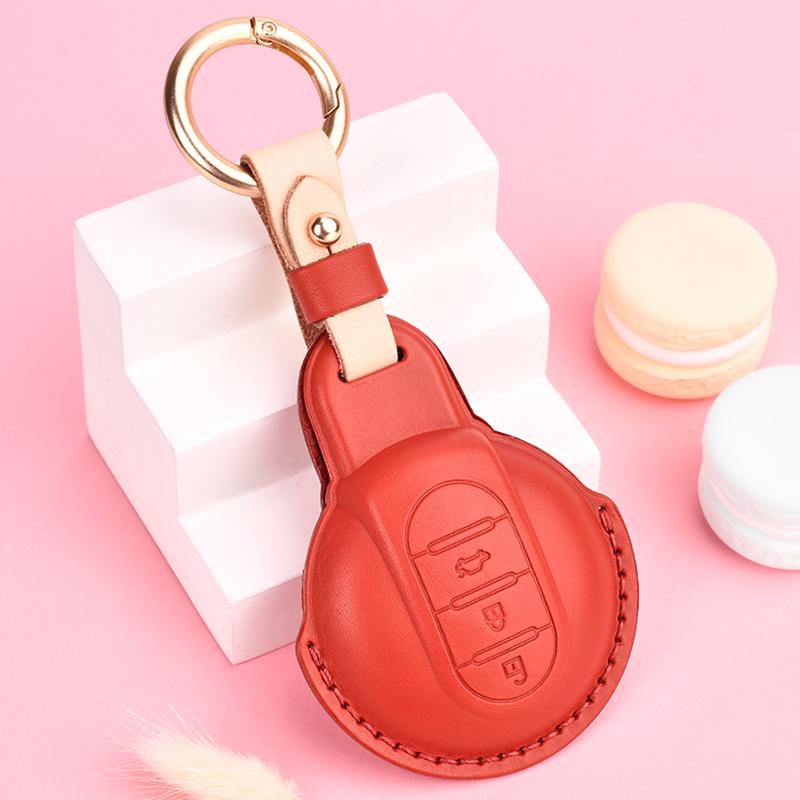 Leather Car Key Case for Cooper Mini F54 F55 F56 F60 Key Case