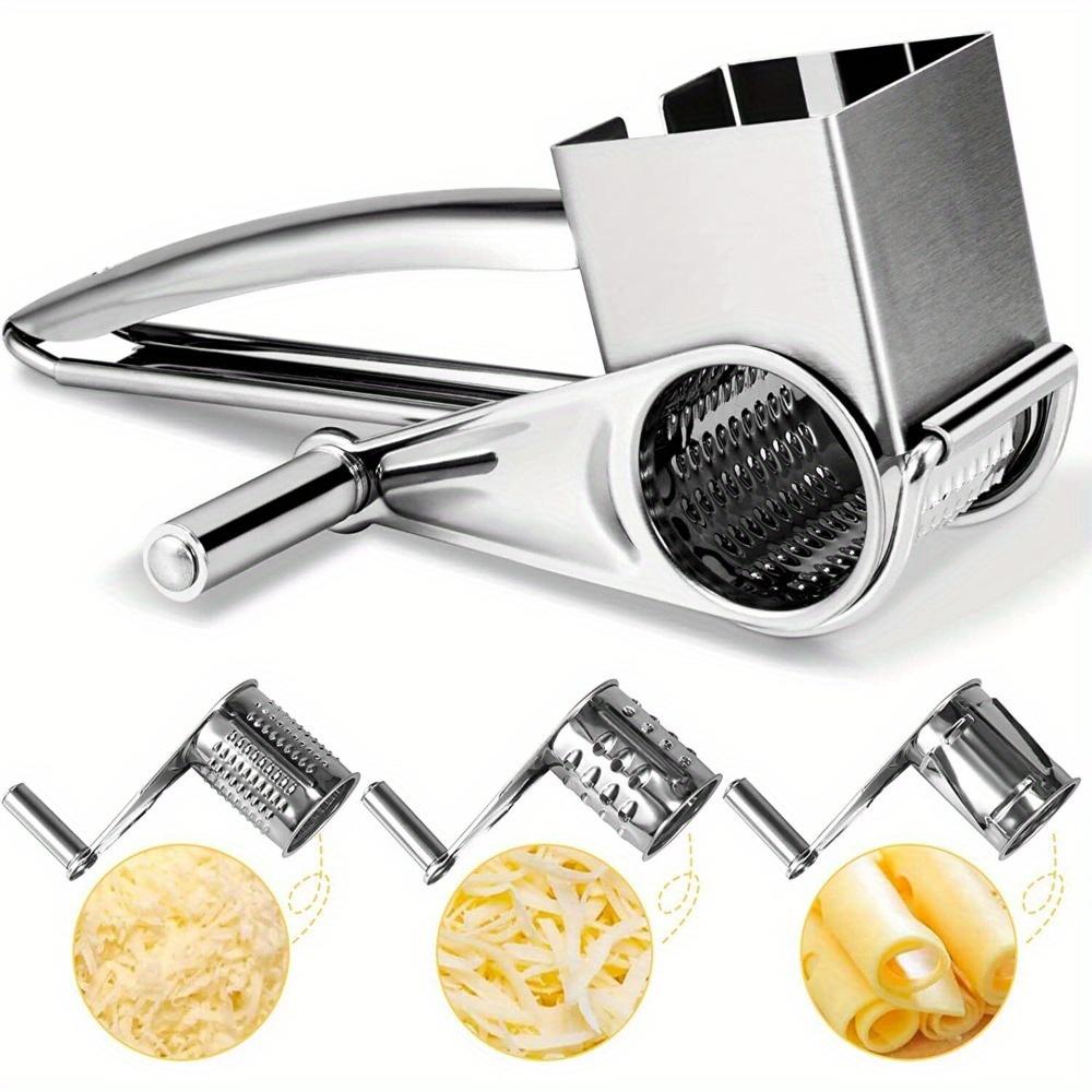 Handheld Stainless Steel Rotary Cheese Grater Kitchen Tool Garlic Carrot Cutter Slicer Shredder Grinder