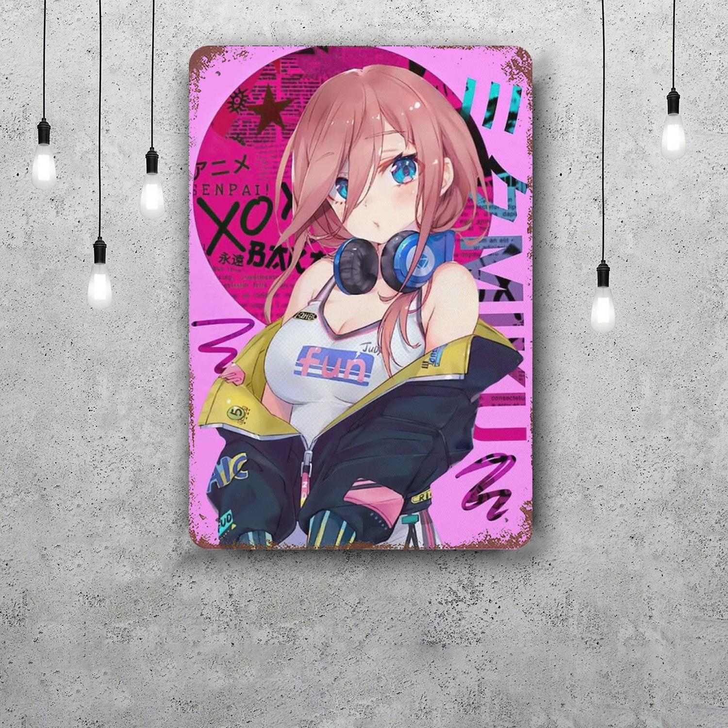 

quintessential quintuplets TV drama Retro Vintage Tin Sign Poster Decorative Plaque Metal Plate Wall Decor 20x30cm（7.8x11.8inch）