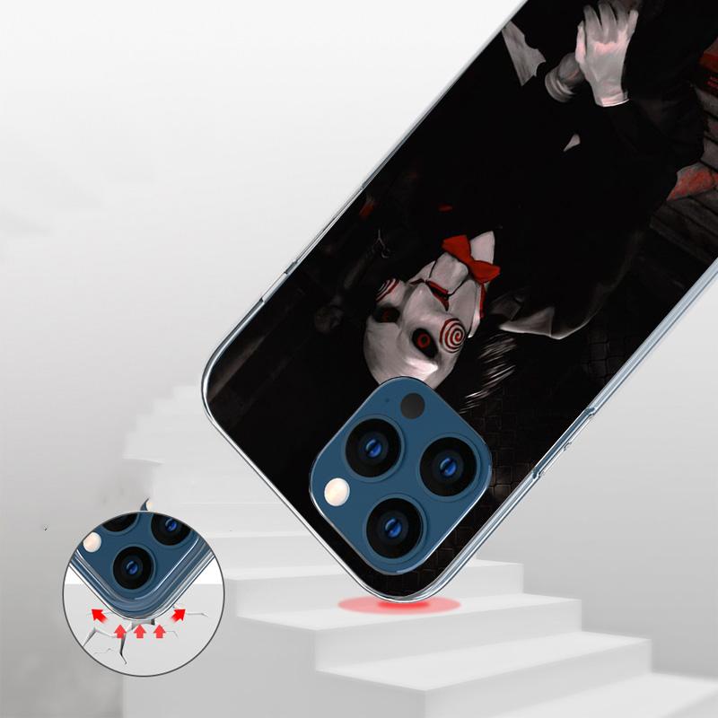 The Jigsaw Killer Horror Phone Case For iPhone 17 Air 16 Pro Max 16E 15 + 14 Plus 11 12 13 Mini 7 8 SE Gift Print Cover Fundas 1