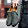 Handgenähte weiche Lederschuhe für Herren, bequeme Loafer, lässige Fahrschuhe, Mokassins, flache Schuhe für Herren
