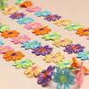 Vibrant Polyester Daisy Lace Trim 25mm Wide Colorful Knit Embroidery Ribbon, Perfect for DIY Crafts, Sewing, Patchwork & Wedding Decorations