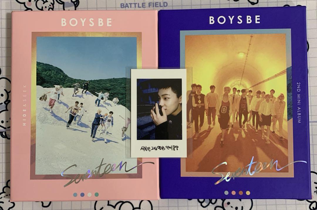 

[Б/У] SEVENTEEN BOYSBE HIDE&SEEK Дино старая торговая карта с CD