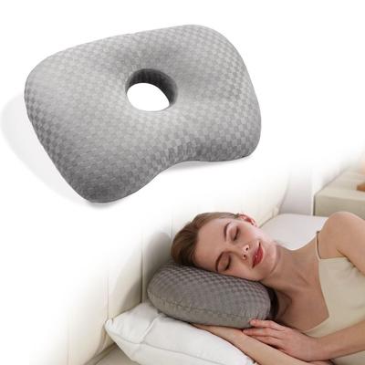 Ergonomic Ear Piercing Pillow Breathable Pillow with Ear Hole Earring Pillow  for Ear Pain Relief