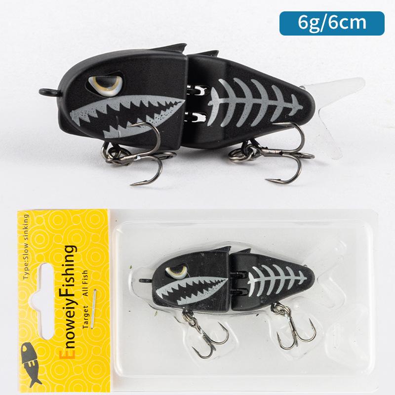 1PCS MM60 Fishing Lure Slow Sinking Swimbait Realistic Jointed Bait 3D Eyes PVC Material for Bass & Predator Fishing Gear