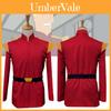 Uniforme Vermelho Capitão Zap Branigan Fantasia Cosplay Tecido Poliéster Mangas Compridas Estilo de Rua