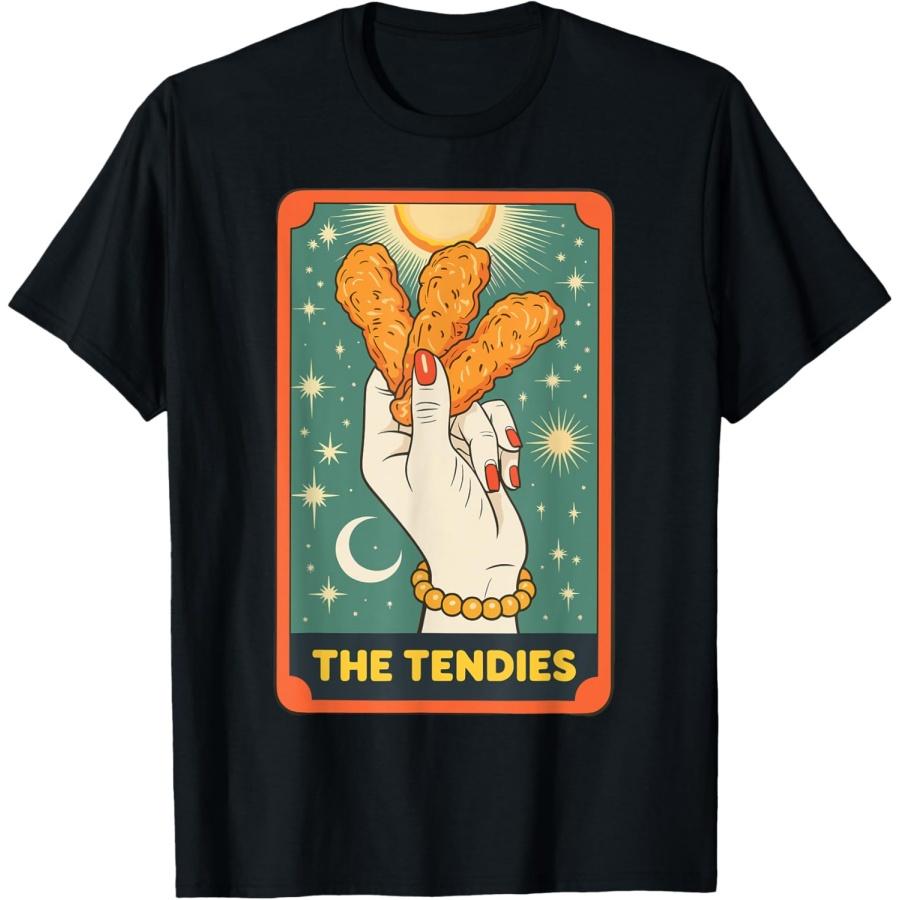 Tendies Lover Tarot Card Foodie Food Lover Chicken Tenders T-Shirt S