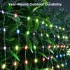 512LEDs RGBIC Outdoor Net Lights String Flexible Matrix Grid Lights for Christmas Party Patio Backyard Garden Decor