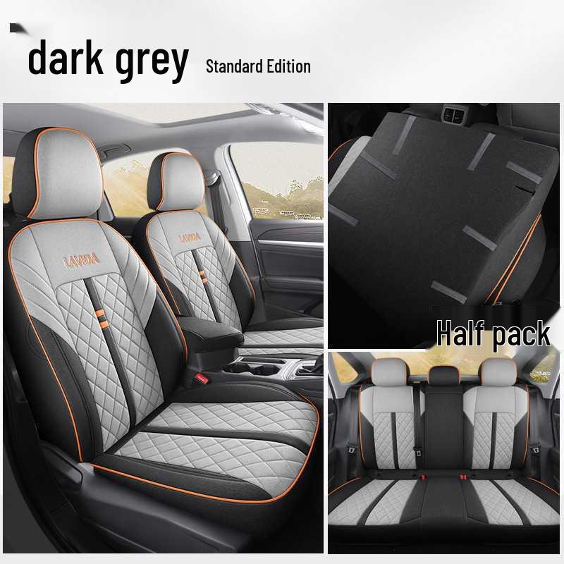Volkswagen Lavida Linen Fabric Car Seat Cushion - Universal Fit for All Seasons, Five-Seater For Lavida