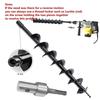 4 PCS Carbon Steel Drill Bit Adapter 2 Pits 2 Slots SDS Shaft Earth Auger Adapter Stable Connection Round Shank Drill Adapter