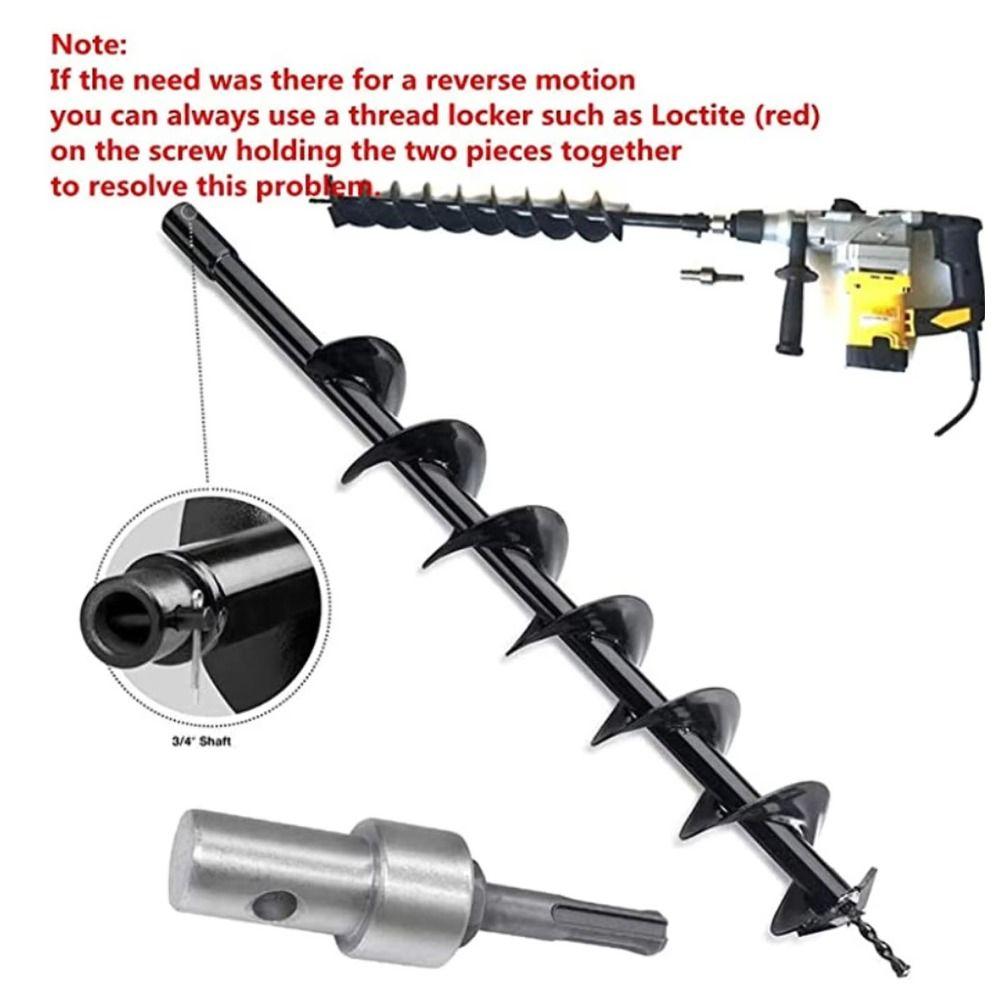 4 PCS Carbon Steel Drill Bit Adapter 2 Pits 2 Slots SDS Shaft Earth Auger Adapter Stable Connection Round Shank Drill Adapter