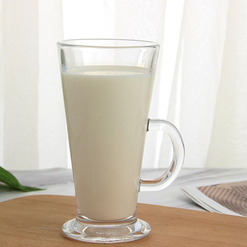 280ml Cocktail Glass with Handle Transparent Drinkware Creative Mocha Latte Coffee Mugs Household Juice Milk Cups Champagne Mug