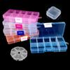 Jewelry Box Plastic Storage Organizer Pill Box Case Adjustable Container for Beads Transparent Storage Box For Jewelry Organizer