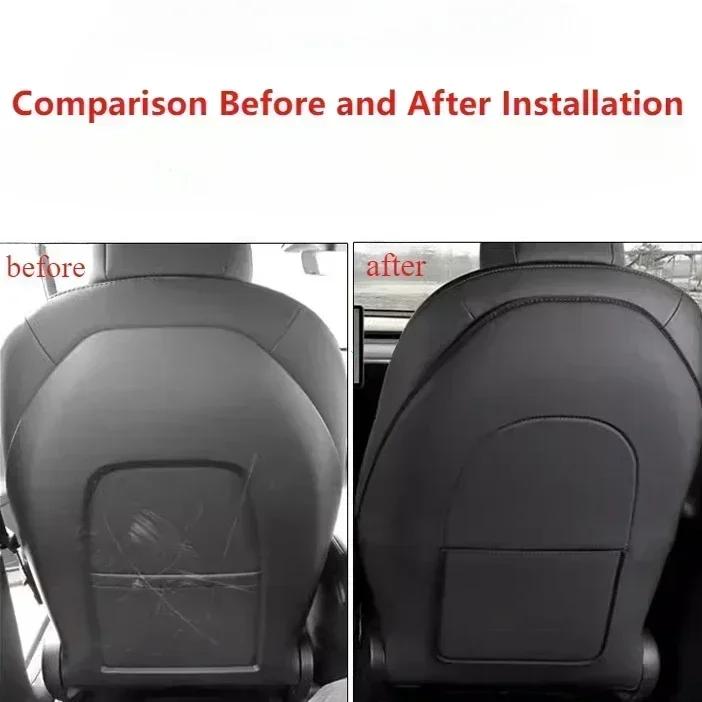 1 buc scaun spate Anti Kick Pad pentru Tesla Model3 Highland 2025 ModelY 2017-2025 copil picioare Kick Mat scaun acoperire impermeabil protecție