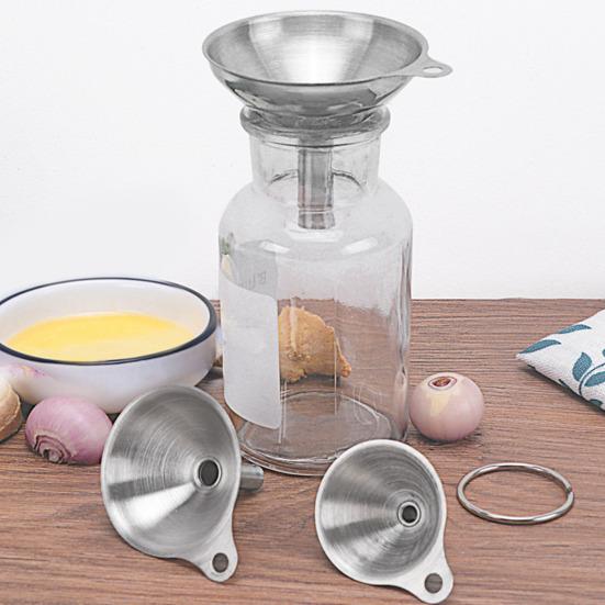 3 bucăți/set pâlnie din oțel inoxidabil cu gură lată Filtru Gadgets Filtru unelte de bucătărie