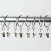 100Pcs Hanging Window Curtain Clips Stainless Steel Drapes Clamp Drapery Holdbacks  for Tapestry