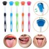 Silicone Oral Hygiene Tool Oral Care Tongue Brush Tongue Scraper Cleaner Tongue Scraper Mouth Brush