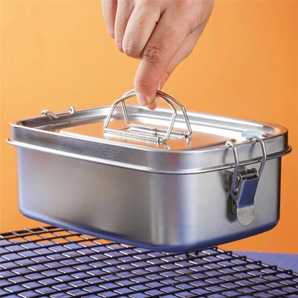 Leakproof Cover Stainless Steel Lunch Box 304 Stainless Steel Portable Food Container  Work