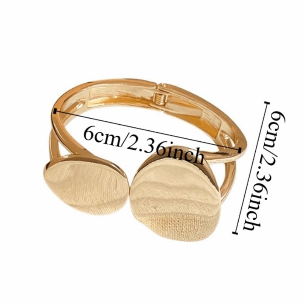 Vintage Exaggerated Punk Bangle Gold Color Geometric Bangle Trend Metal Bracelet Steampunk Style