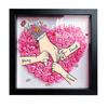 Personalized Mommy Holding Hands Shadow Box with Ring And Manicure Custom Names Floral Heart