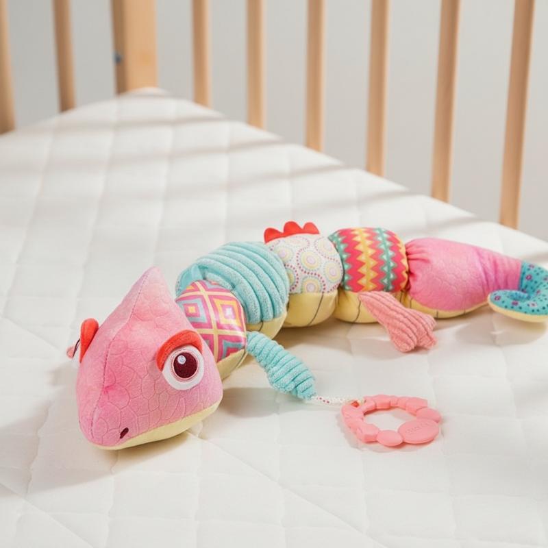 Baby Spielzeug Musikalisches Stofftier Spielzeug mit Rasseln Knisterglocke Baby Beißspielzeug Für Bauchlage Neugeborene Sensorisch