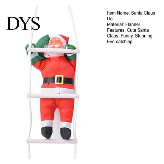 Climbing Santa Claus Decoration Plush Ladder Decoration, Cute Christmas Doll Hanging Ornament with for Xmas Tree, Holiday Window, Party Decor