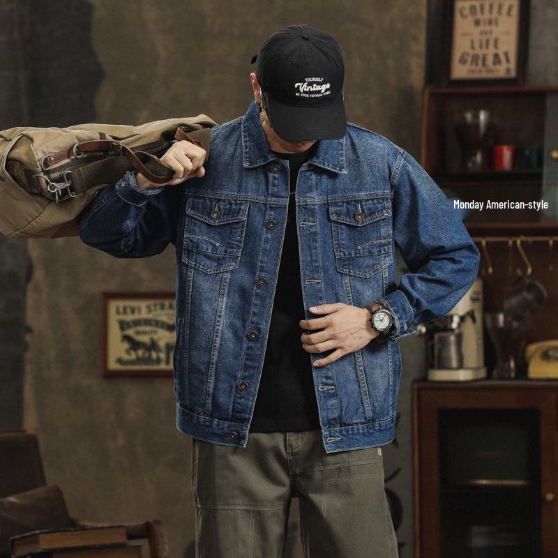 Men's Korean Style Denim Jacket: Casual, Trendy, Retro, Versatile, and Handsome for Spring & Autumn
