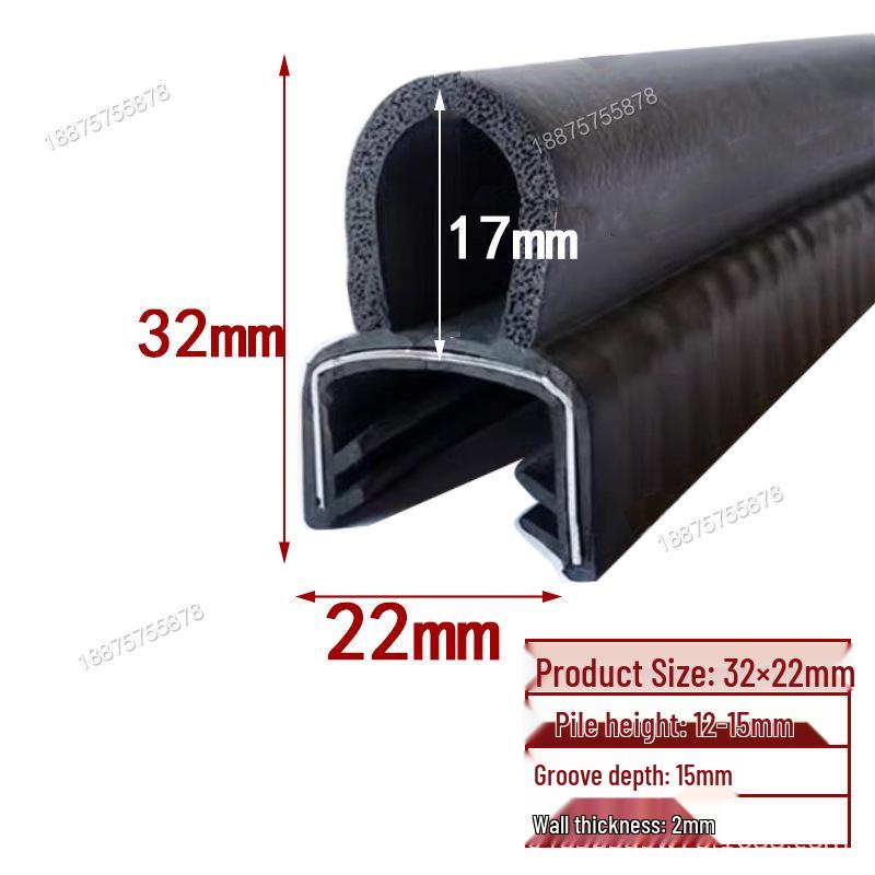 U-Shaped Rubber Seal Strip: Waterproof, Dustproof, Anti-Collision for Cabinets and Car Doors
