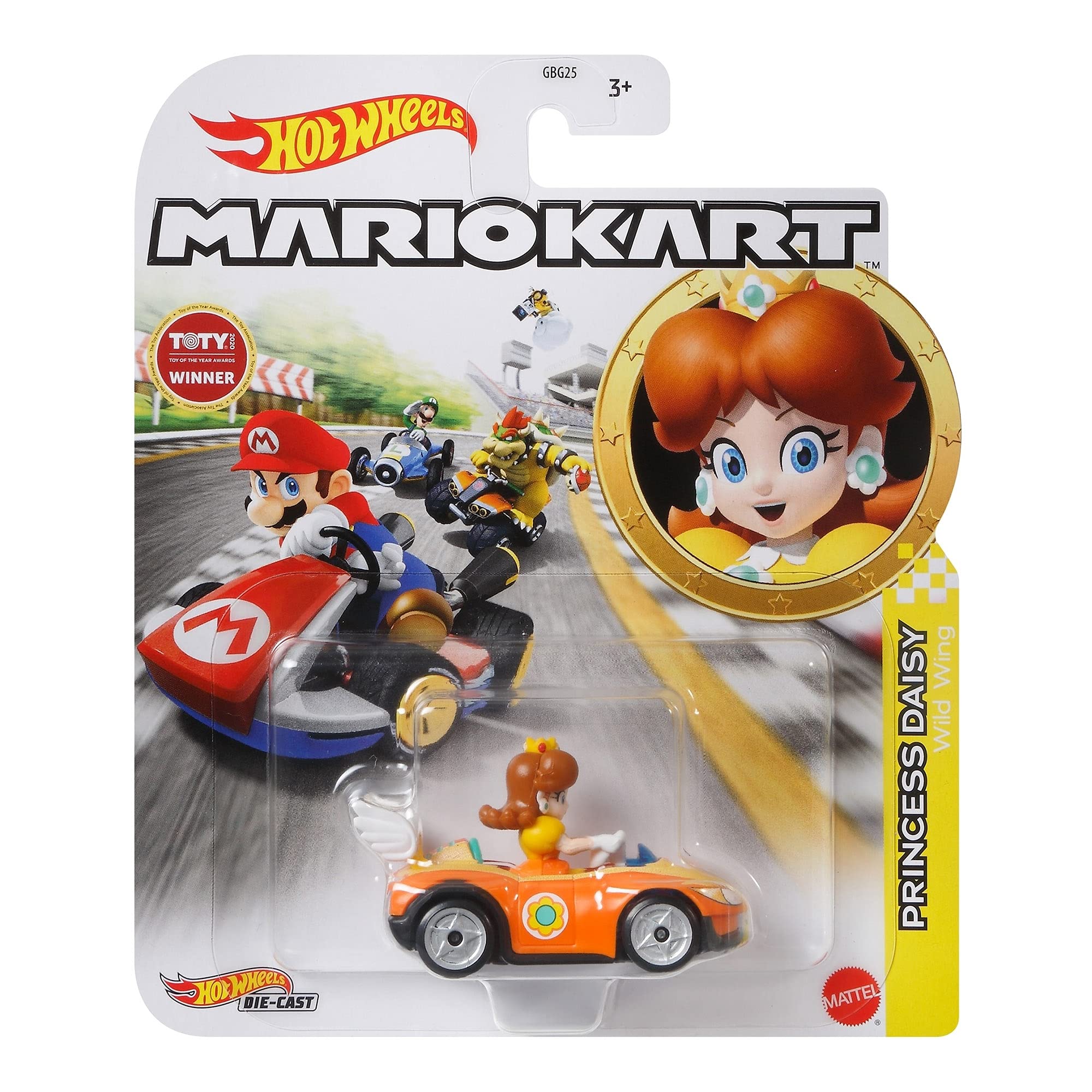 

Hot Wheels Mario Kart Diecast Принцесса Дэйзи в Wild Wing Kart 164