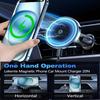 2025 Magnetic Wireless Car Phone Charger Adapter 15W Air Vent Car Phone Holder for IPhone 16 15 14 13 Pro Max Plus 12 Samsung