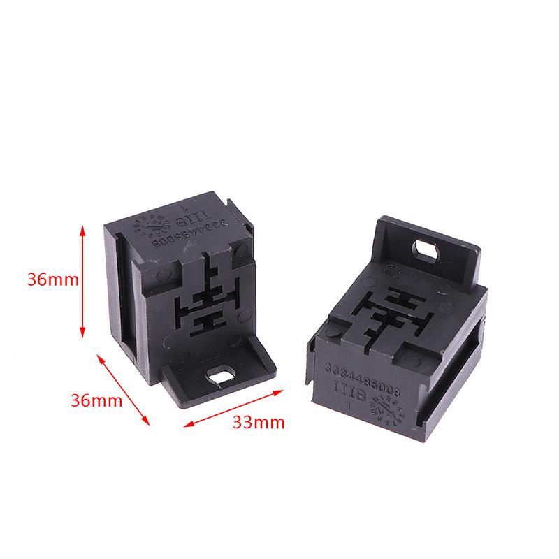 2Sets Car Auto Vehicle 5 Pin Relay Socket Holder with 5Pcs 6.3mm Copper Terminal 5Pin Poles Automotive Relay Base Holder Socket one size
