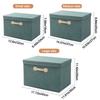 Cotton Linen Fabric Foldable Bins Folding Toys Organizer New Storage Basket