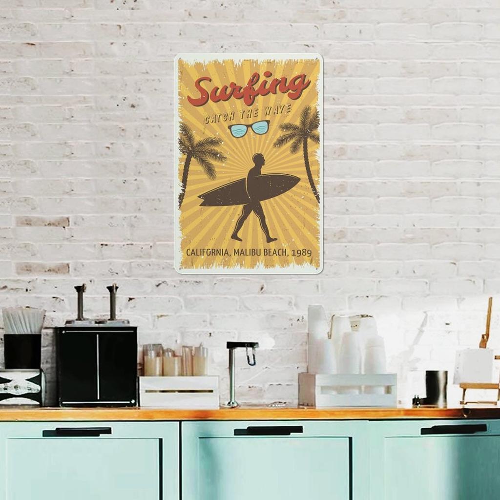 1 Pack Rustic Distressed Tin Wall Sign with Old Rust Effects for Home Creative Corners, Choose Size 20x30cm or 30x40cm