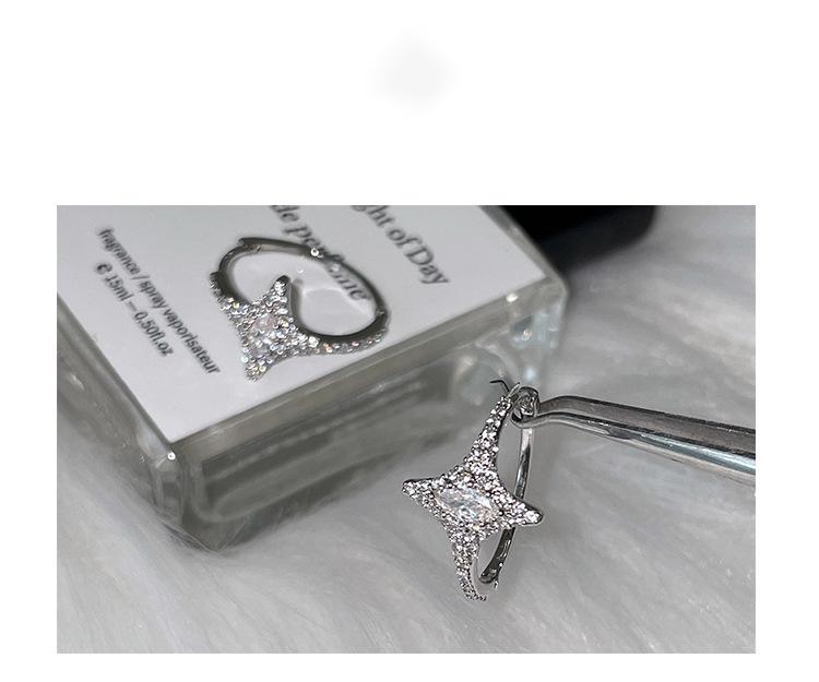 Stylish Zircon Inlaid Starburst Ear Cuffs - Fashionable, Simple, and Elegant Jewelry Design