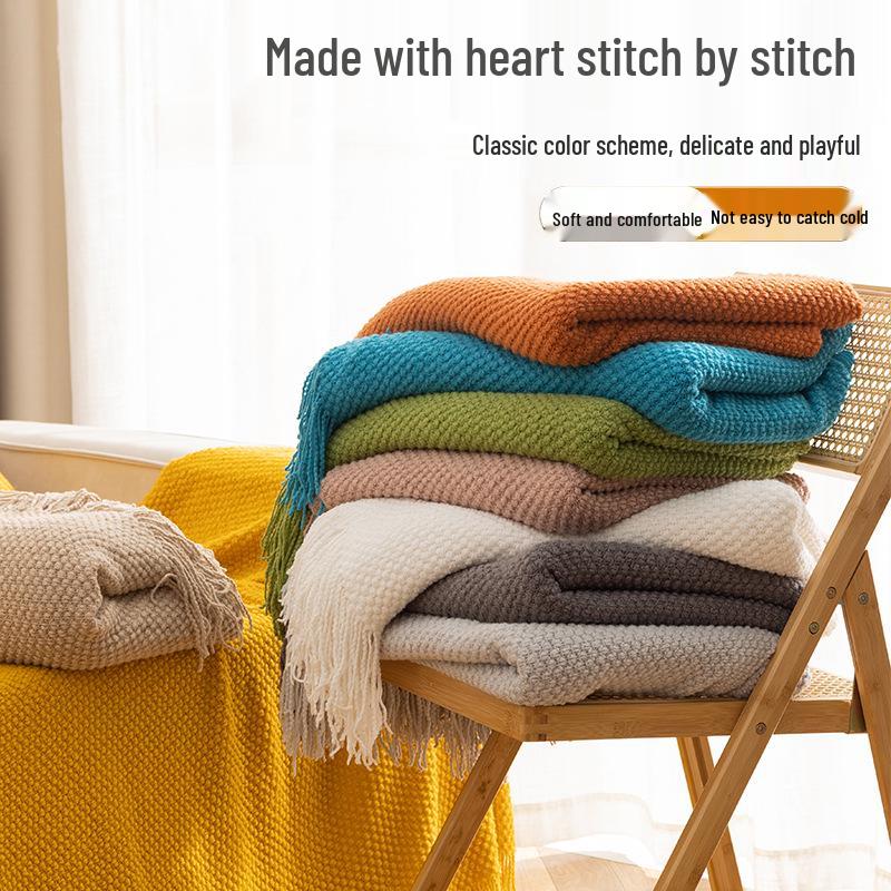 Simple Style Decorative Wool Blanket for Home or Sofa Use
