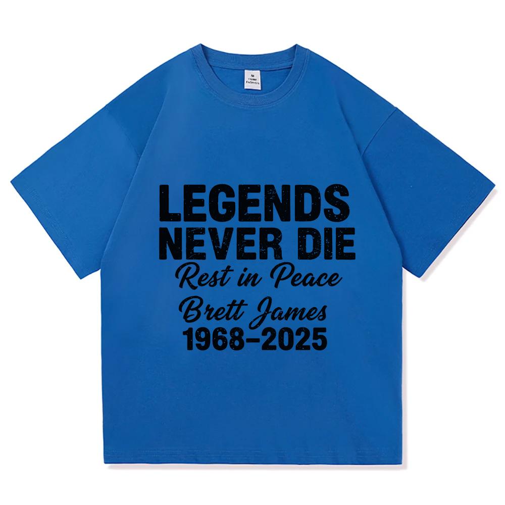 Fashion Rest in Peace Brett James T Shirt 2025 Men/Women Aesthetic Tshirt Unisex High Quality Streetwear Vintage Cotton Tees