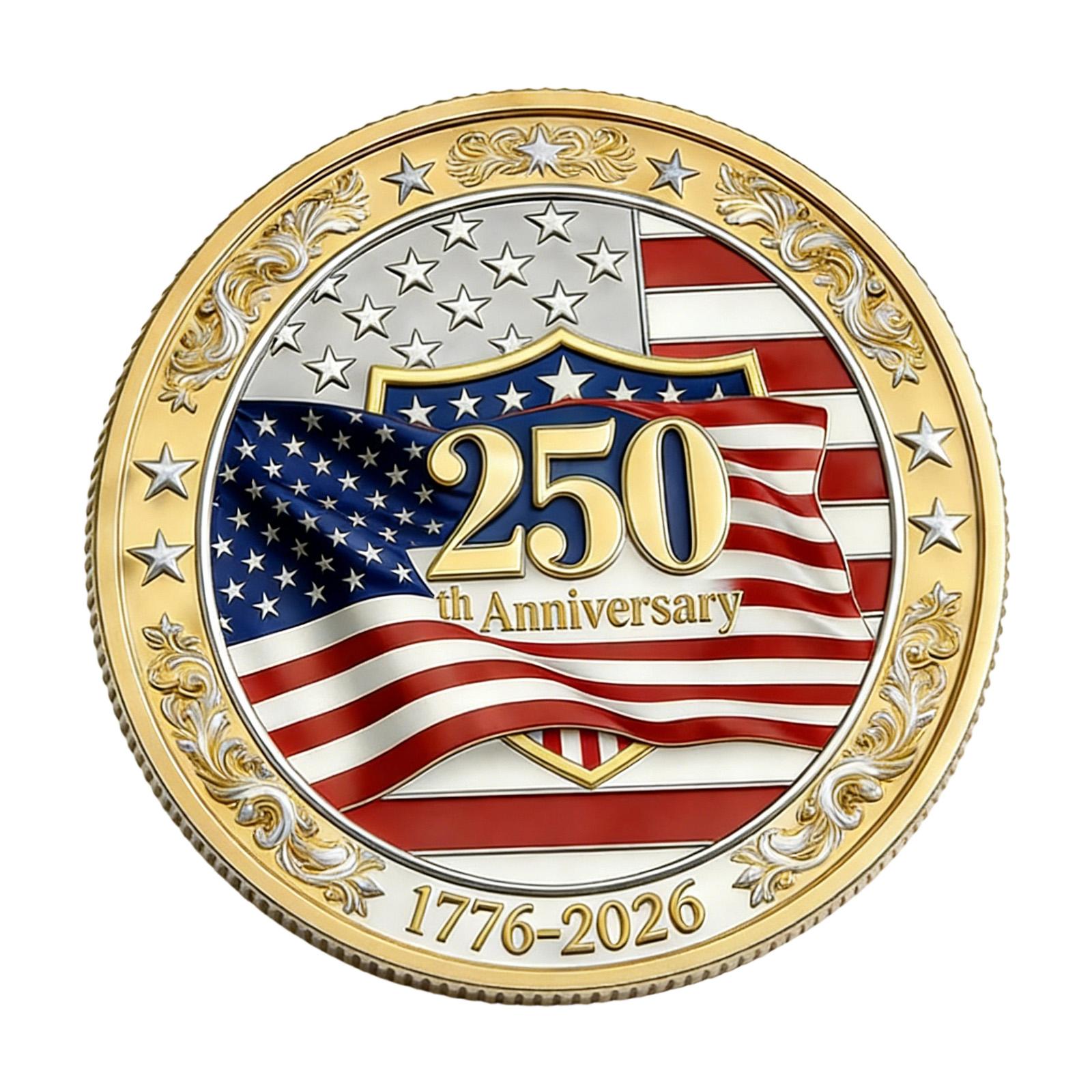 US 250th Anniversary Wagon Commemorative Coin Collectible