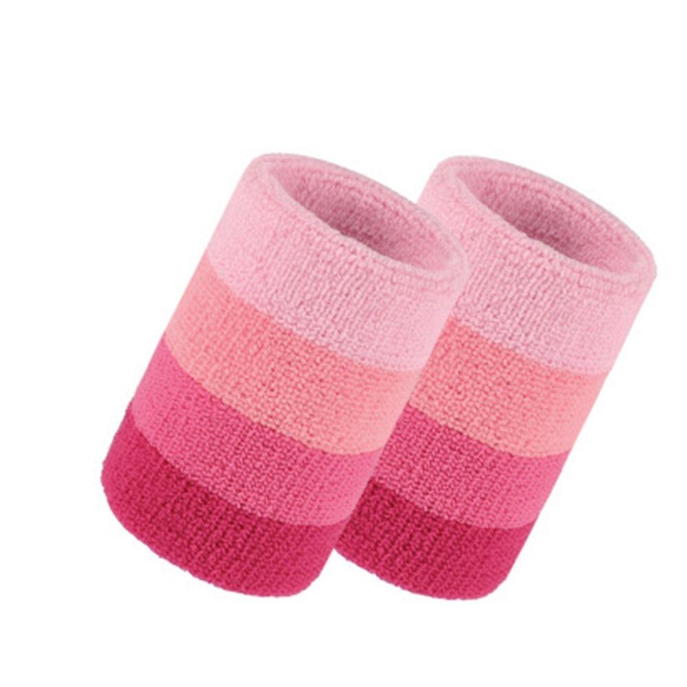 2pcs/pair Colorful Sweat Band Polyester Sport Wristband Yoga Wrist Wrap  Table Tennis