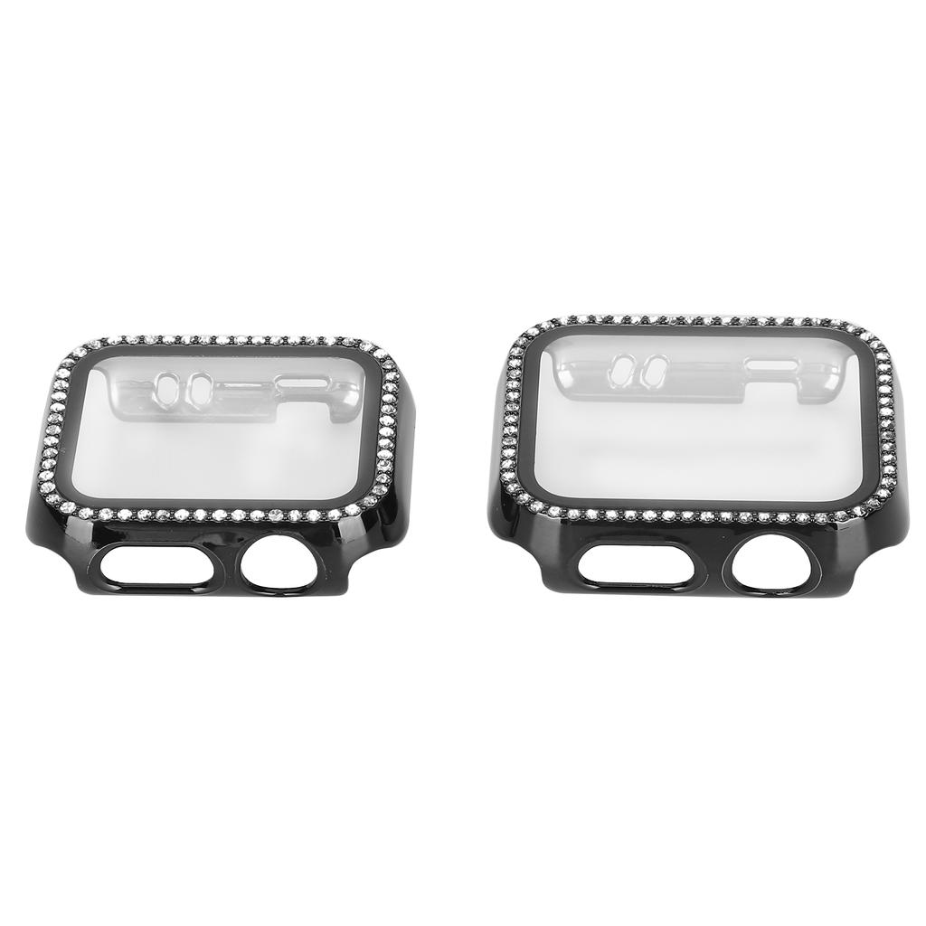 Protecteur de Boîtier de Montre Brillant Bling Couverture de Boîtier de Montre Protecteur d'Écran pour Montre-Bracelet IOS Série 3