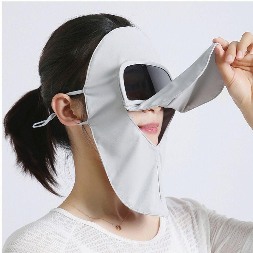 Sunscreen Face Scarf Ice Silk Mask Summer Face Gini Mask Elastic Face Cover  Fishing